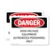 Signmission High Voltage Equipment Authorized Personnel Only Danger Sign, Plastic, 10in W x 7in L, 2PK OS-2PACK-DS-P-710-L-2545 - alternate 1